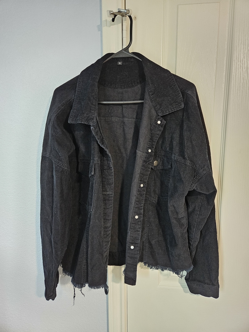 Black Frayed Hem Courdory Jacket Size XL